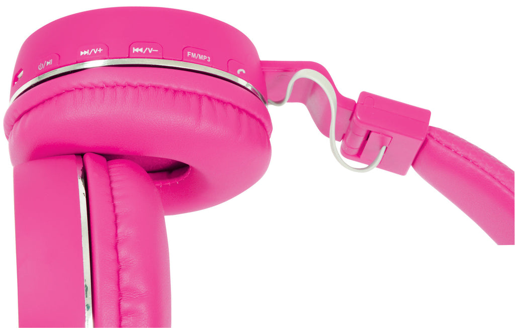 AV:Link: 100.554UK, Wireless Bluetooth Headphones, Pink, 8h Playback, Noise Cancelling, 32 Ohm