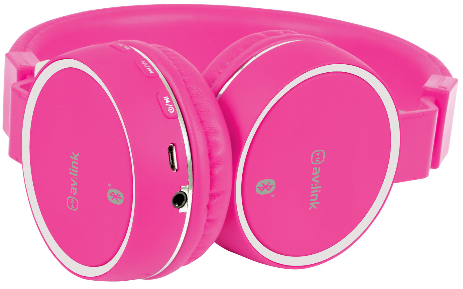 AV:Link: 100.554UK, Wireless Bluetooth Headphones, Pink, 8h Playback, Noise Cancelling, 32 Ohm