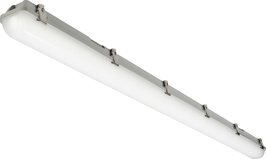 Knightsbridge: TORCWM5, 5ft Selectable LED Fitting, Adjustable Wattage 26W/48W, CCT 3000K/4000K/5700K, IP65, IK08 Rated, Grey, Polycarbonate