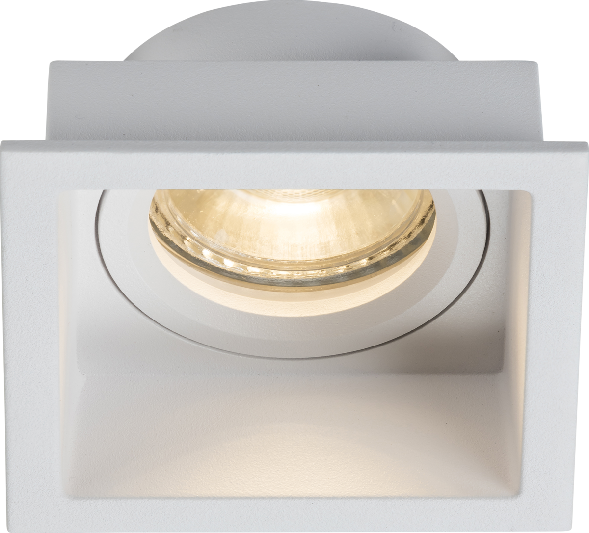 Knightsbridge: DIA1FSW, Dipa Single Fixed Square Anti-Glare Downlight, White Finish, Die-Cast Aluminium, GU10, 10W