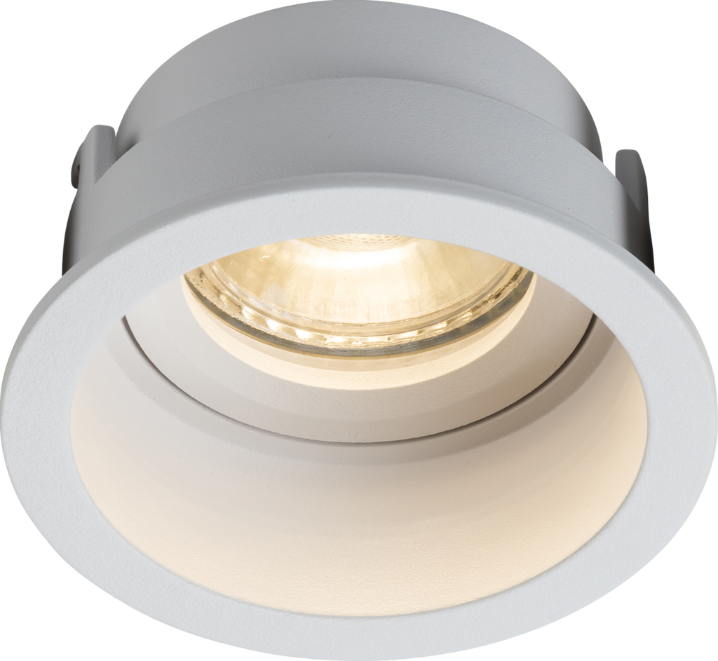 Knightsbridge: DIA1FRW, Single Fixed Round Anti-Glare Downlight, 78 mm, Die-Cast Aluminium, White Finish, 230V, 10W Max