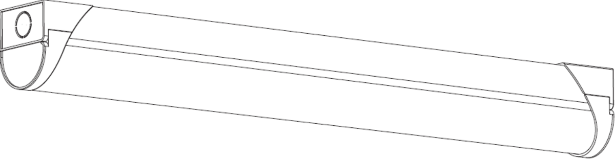 Knightsbridge: BATSCDA6, 230V 6ft 48W DALI CCT Adjustable LED Batten, IP20, CCT 3000K/4000K/5700K, Pressed Steel and Polycarbonate