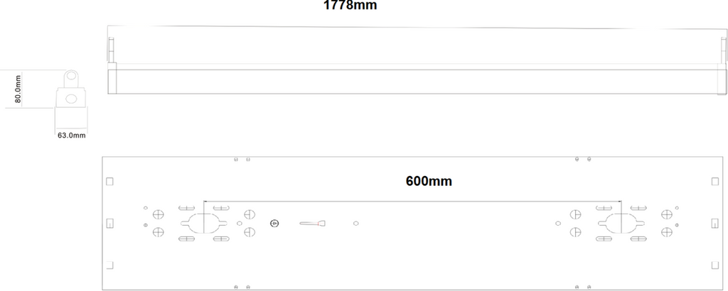Knightsbridge: T8LB16, 6ft LED-Ready Batten Fitting, White Finish, IP20, 230V, Pre-wired, Class I