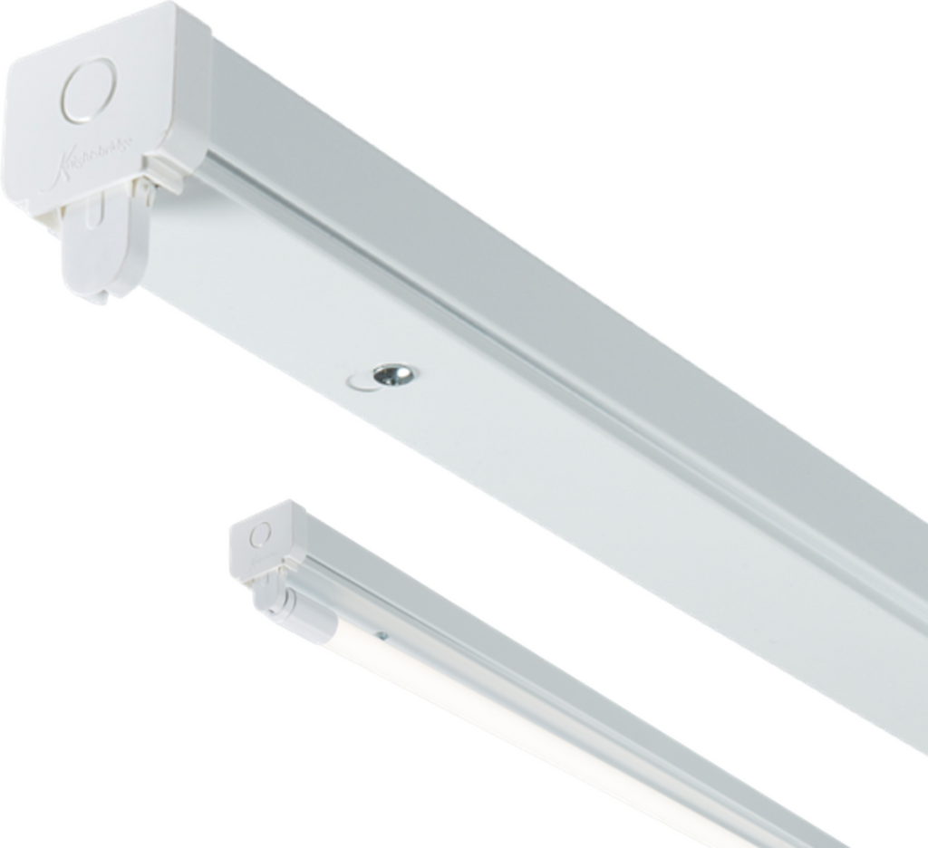 Knightsbridge: T8LB16, 6ft LED-Ready Batten Fitting, White Finish, IP20, 230V, Pre-wired, Class I