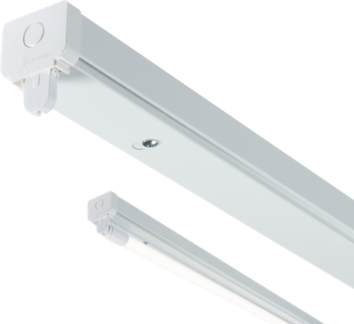 Knightsbridge: T8LB16, 6ft LED-Ready Batten Fitting, White Finish, IP20, 230V, Pre-wired, Class I