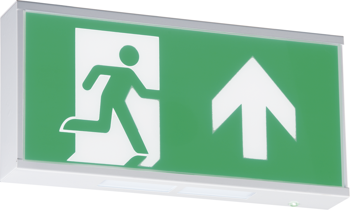 Knightsbridge: EMRUN, 230V IP20 LED Emergency Exit Sign, 6W, Maintained/Non-Maintained, Lightweight Metal Frame, 105 Lumens