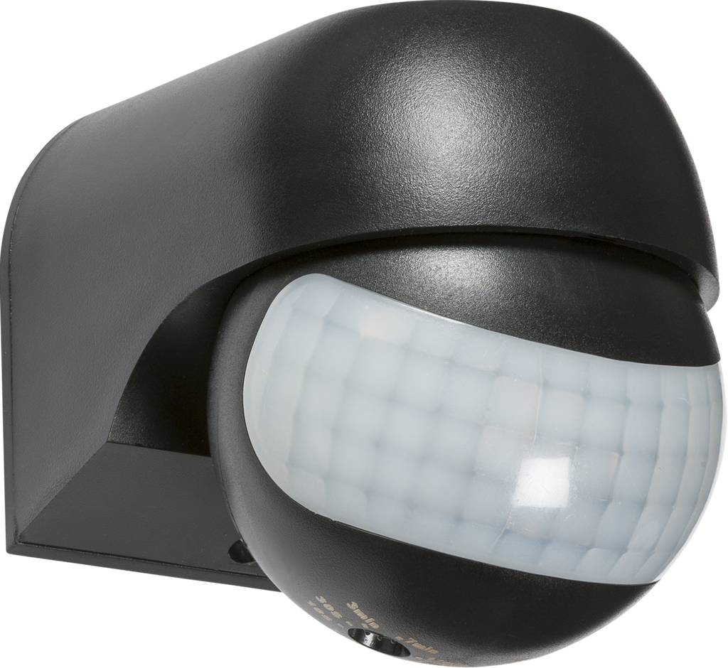 Knightsbridge: OS0014B, Mini PIR Sensor, IP44, 180° Detection, Adjustable Head, 12m Range, 2000W Capacity, Black