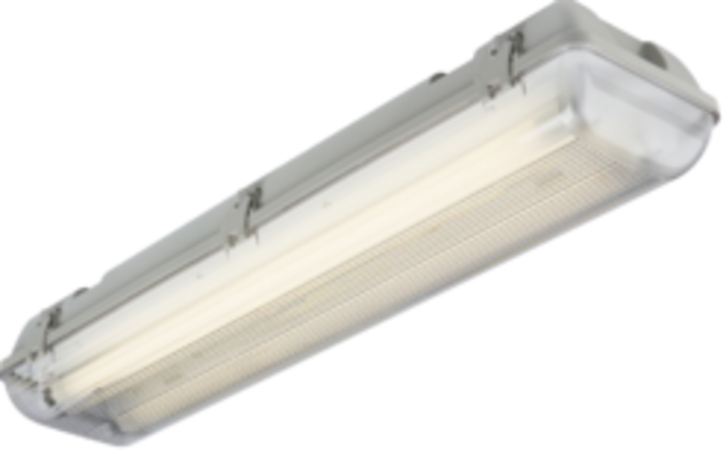 Knightsbridge: NCLB25, 230V IP65 Twin LED Ready Anti-Corrosive Fitting, 5ft, Polycarbonate