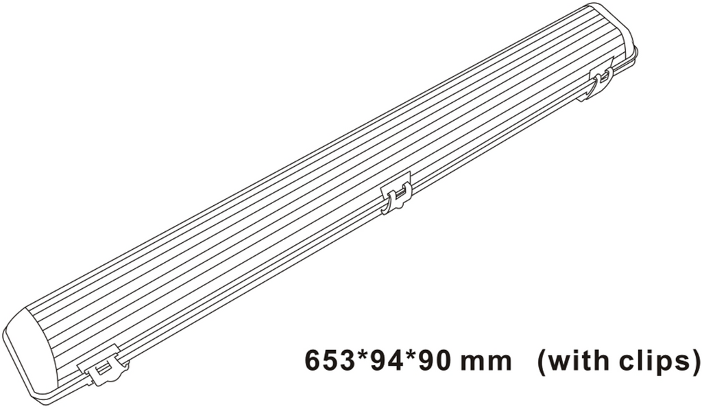 Knightsbridge: NCLB12, 230V IP65 T8 LED Ready Anti-Corrosive Fitting, 2ft, Grey, Polycarbonate