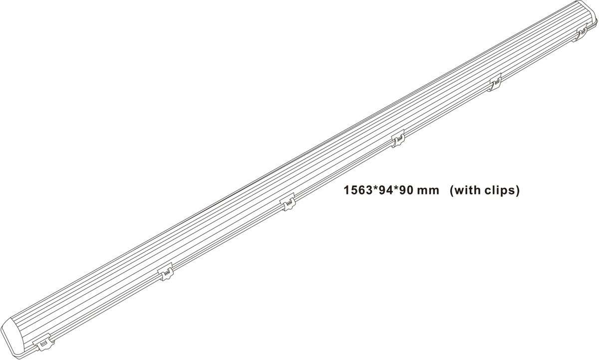 Knightsbridge: NCLB15, 230V IP65 LED Ready Anti-Corrosive Batten Fitting, 5ft, Polycarbonate, Pre-Wired