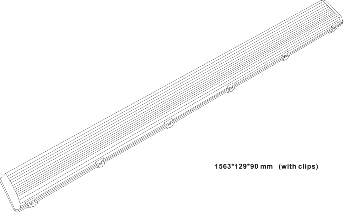 Knightsbridge: NCLB25, 230V IP65 Twin LED Ready Anti-Corrosive Fitting, 5ft, Polycarbonate