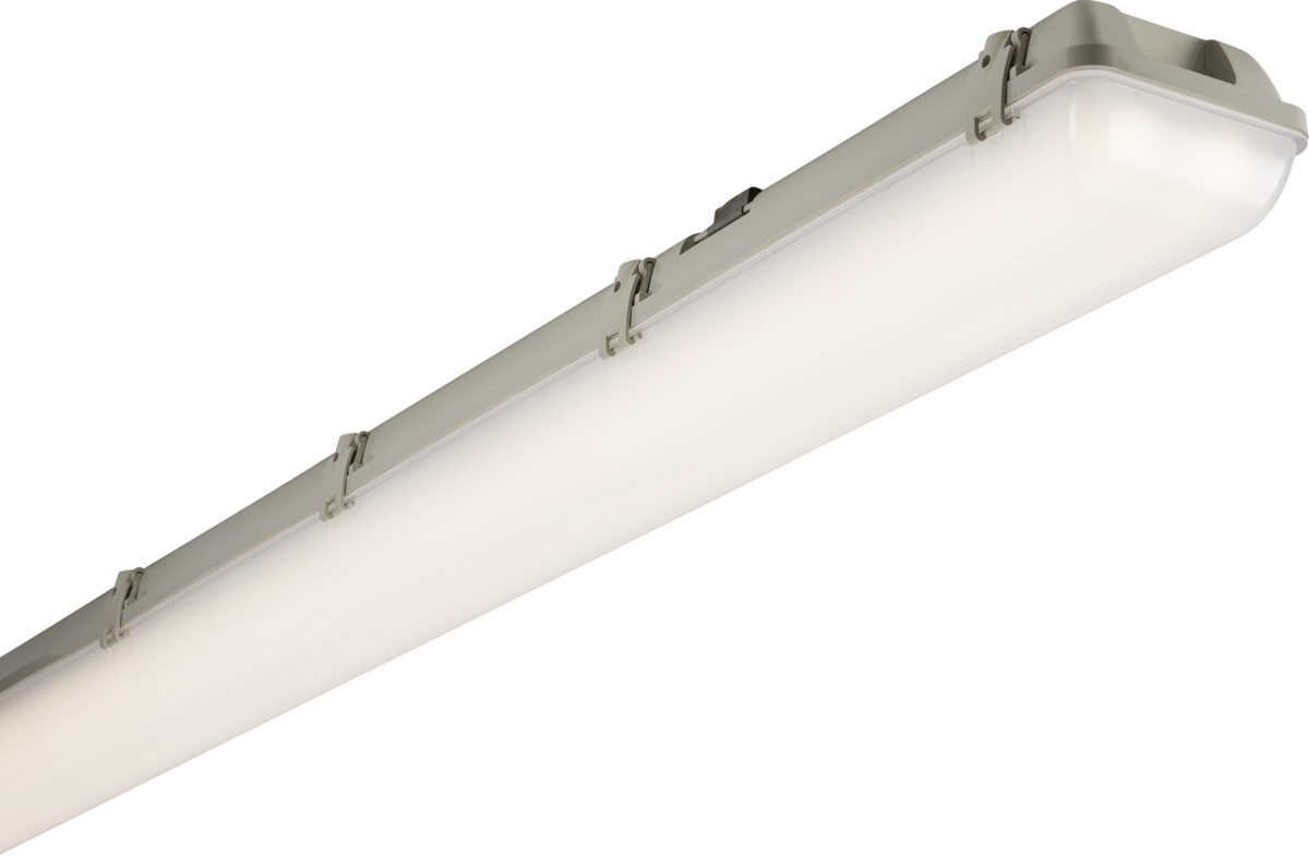 Knightsbridge: TRLED26EM, Twin LED Emergency Fitting, 230V, IP65, 69W, Grey, 7770lm, 6ft