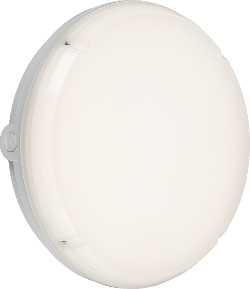 Knightsbridge: TNXOCW, Round White Casing for TENAX One, 280mm Diameter, IP65 & IK10 Rated, UV Stabilised Polycarbonate, White Finish