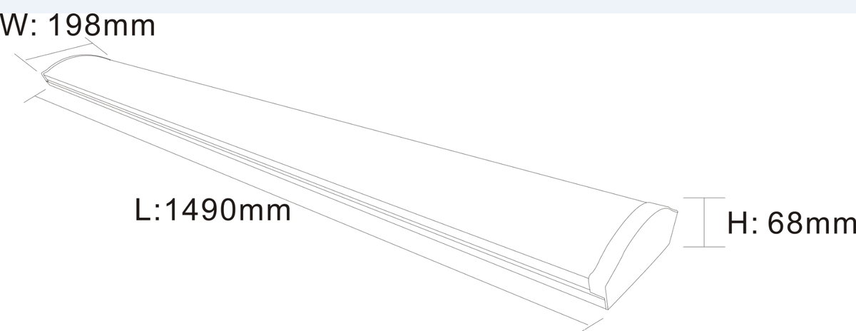 Knightsbridge: PRCLEDEM, 49W LED Emergency Light, 6110 Lumens, IP20, Surface Mounted, Cool White 4000K, 3-Hour Maintained/Non-Maintained