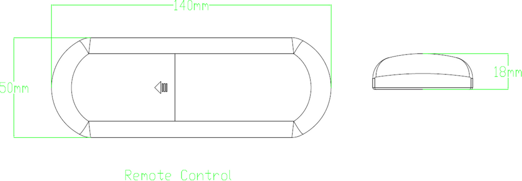 Knightsbridge: POTHBRC, Programming Remote Control, Black Polycarbonate, Energy Efficient, 50mm x 140mm x 18mm