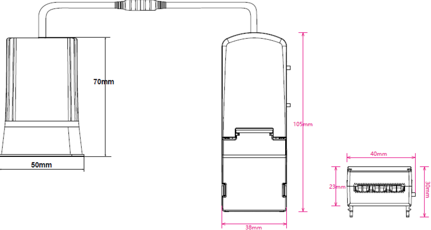 Knightsbridge: LUM70, Retrofit Dimmable LED Module, GU10, 10/12W, Selectable CCT 3000K/4000K/5500K, Aluminium, White
