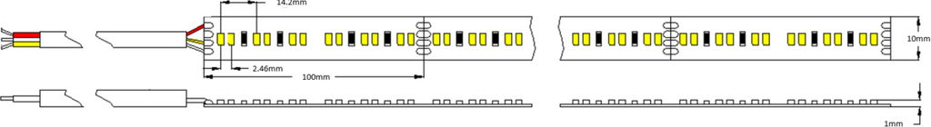 Knightsbridge: LFC24CCT3M, 24V LED Flex, CCT Adjustable, 2700K - 6000K, High Lumen Output, 3M, IP20