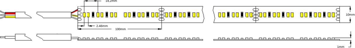 Knightsbridge: LFC24CCT5M, LED Flex CCT, 5 Metres, Adjustable Colour Changing 2700K-6000K, High Lumen Output, IP20