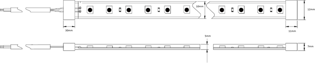 Knightsbridge: LFC24IPCW3M, 24V LED Flex, Cool White 4000K, IP67 Rated, 3m, 610lm/m