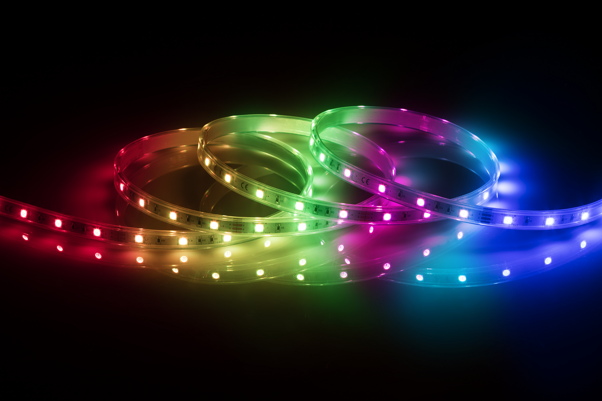 Knightsbridge: LFC24IPRGB1M, 24V IP67 RGB LED Flex Strip Light, 1 Metre, 9W, Waterproof, Dimmable