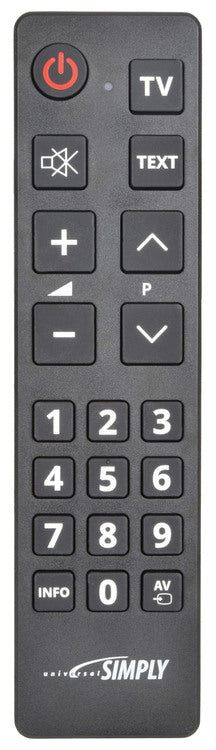 Unbranded: 149.510UK, Universal Simple TV Remote Control, Compatible with All Brands, Oversized Buttons, Easy Programming