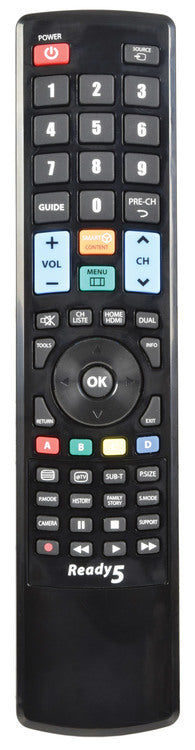 Unbranded: 149.520UK, Universal Ready 5 TV Remote Control, Compatible with Samsung, LG, Sony, Philips, Panasonic