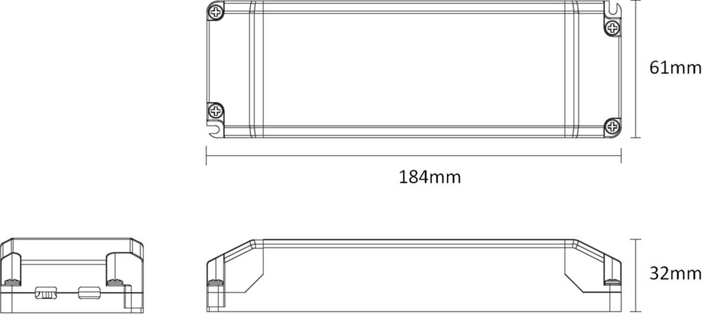 Knightsbridge: 12DC50D, Dimmable 12V 50W LED Driver, Constant Voltage, IP20 Rated, White Finish