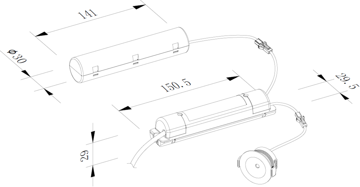 Knightsbridge: EMPOWERSTL, 3W LED Emergency Downlight, Self-Test, 230V IP20, 125 Lumens, Daylight, LiFePO4 Battery