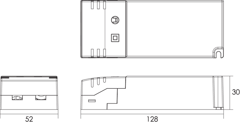 Knightsbridge: 12DC25D, 12V 25W Dimmable LED Driver, Constant Voltage, Trailing Edge Compatible, IP20, ABS Construction