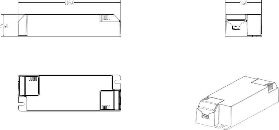 Knightsbridge: 350ND19W, Constant Current 350mA LED Driver, 19W, 2-54V, IP20, Non-Dimmable, White