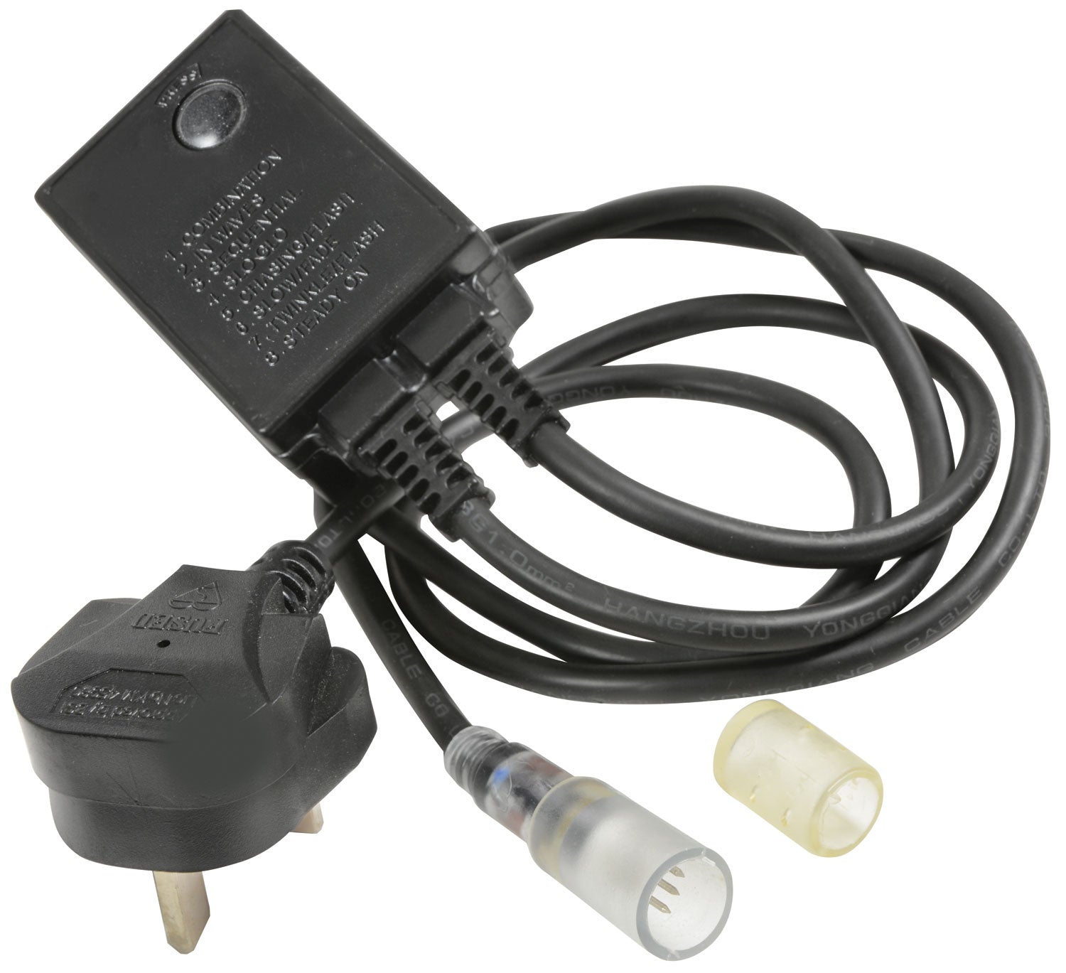 LYYT: 153.564UK, LED 3-Wire Rope Light Controller, 8 Settings, IP44 Weatherproof, Powers 50m
