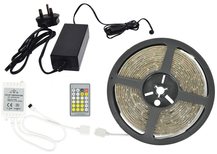 LYYT: 153.739UK, 5m IP65 DIY LED Tape, Dual Colour Warm & Cool White, 12Vdc