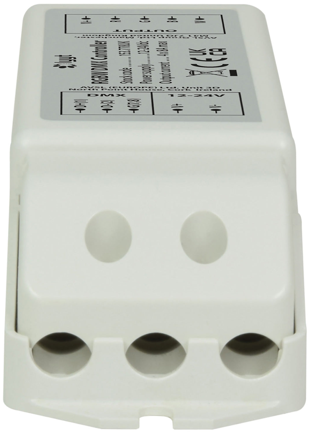 LYYT: 153.778UK, RGBW DMX Controller, 4 Channels, 12-24V, 384W Max, Screw Terminals