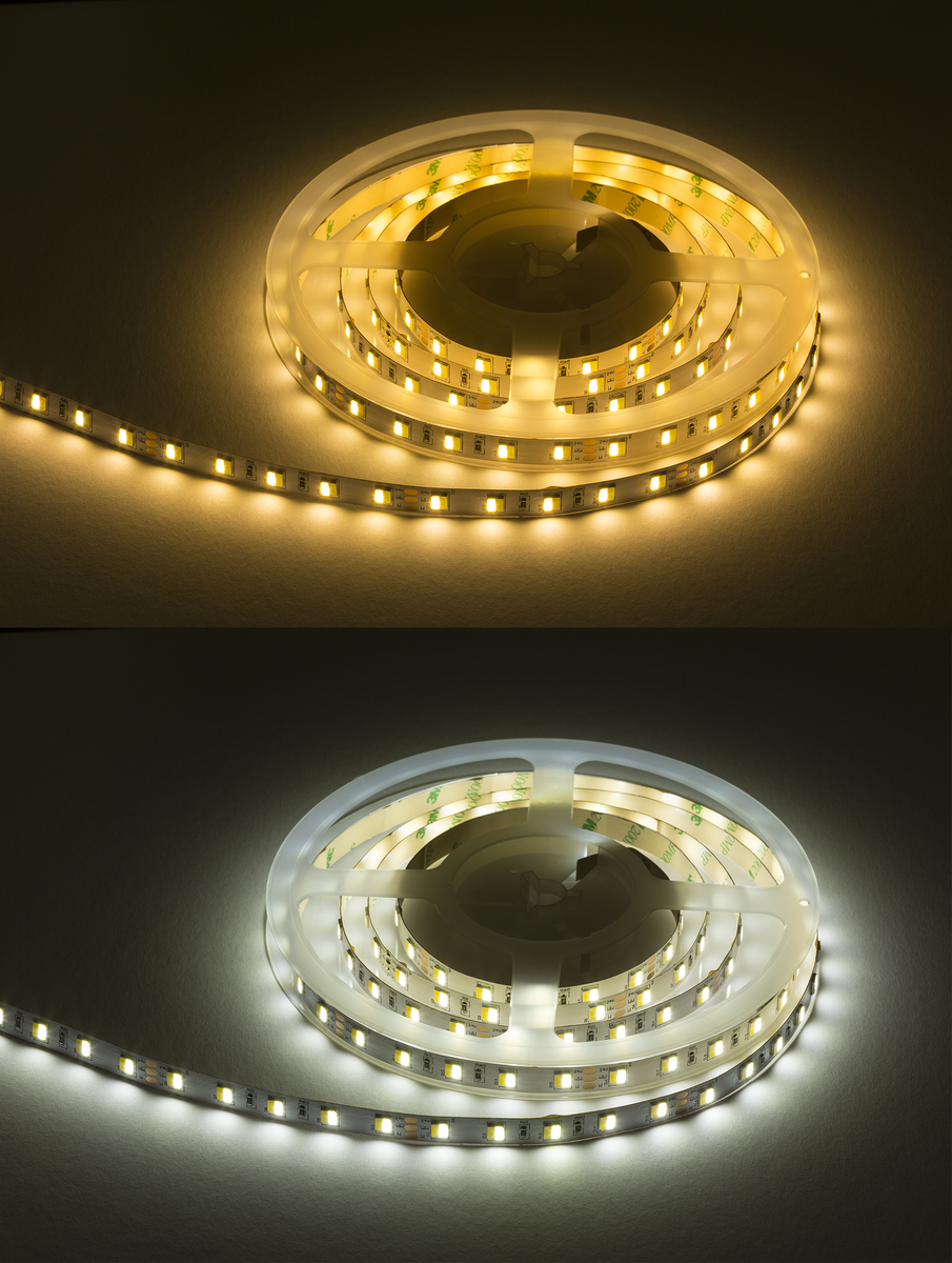 Knightsbridge: LEDF24CCT, 24V Adjustable CCT LED Flex Light Strip, 5 Metres, 12W, 3000K-6000K, IP20