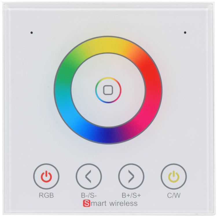 LYYT: 153.896UK, RGBW WiFi Controller with Wall Plate, Voice Control, 12-24V, 16A Max