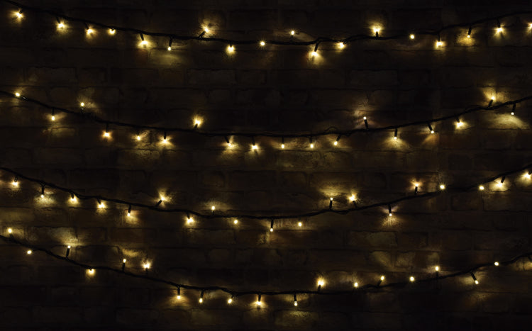 LYYT: 155.407UK, Heavy Duty LED String Lights, 180 LEDs, 20m, Black, Warm White, IP44