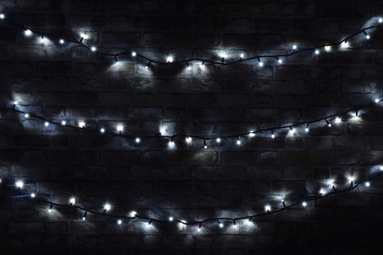 LYYT: 155.442UK, Connectable Outdoor LED String Lights, Cool White, 100 LEDs, 8m, IP44 Rated, Heavy Duty Cable