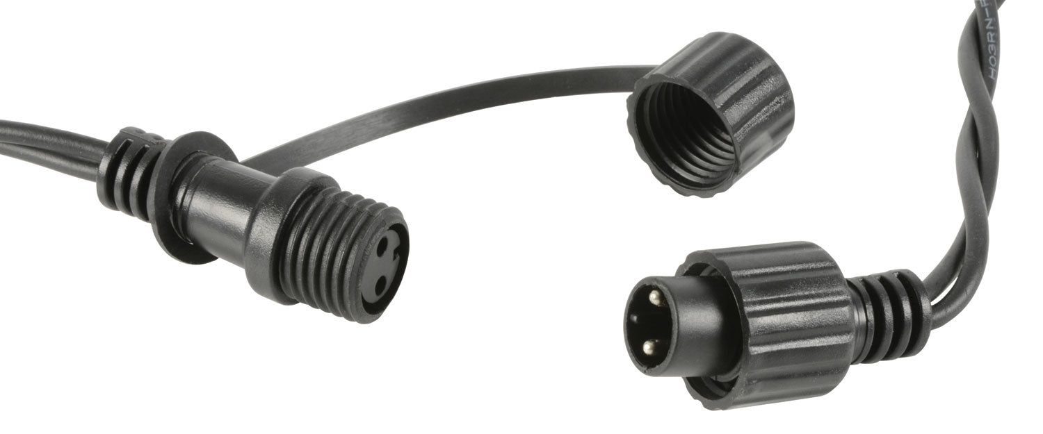 LYYT: 155.444UK, Connectable Icicle-Inspired Outdoor LED String Lights, 100 LEDs, 2m, Cool White, Heavy Duty Rubber Cable, IP44