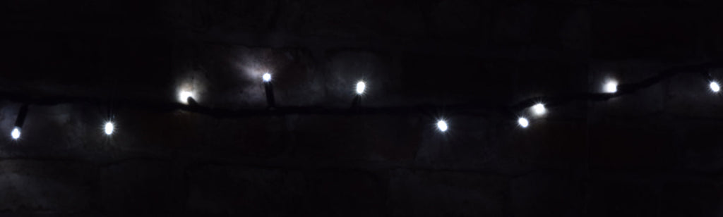 LYYT: 155.483UK, Heavy Duty LED String Lights, 90 LEDs, 11m, IP44 Rated, Black Cable