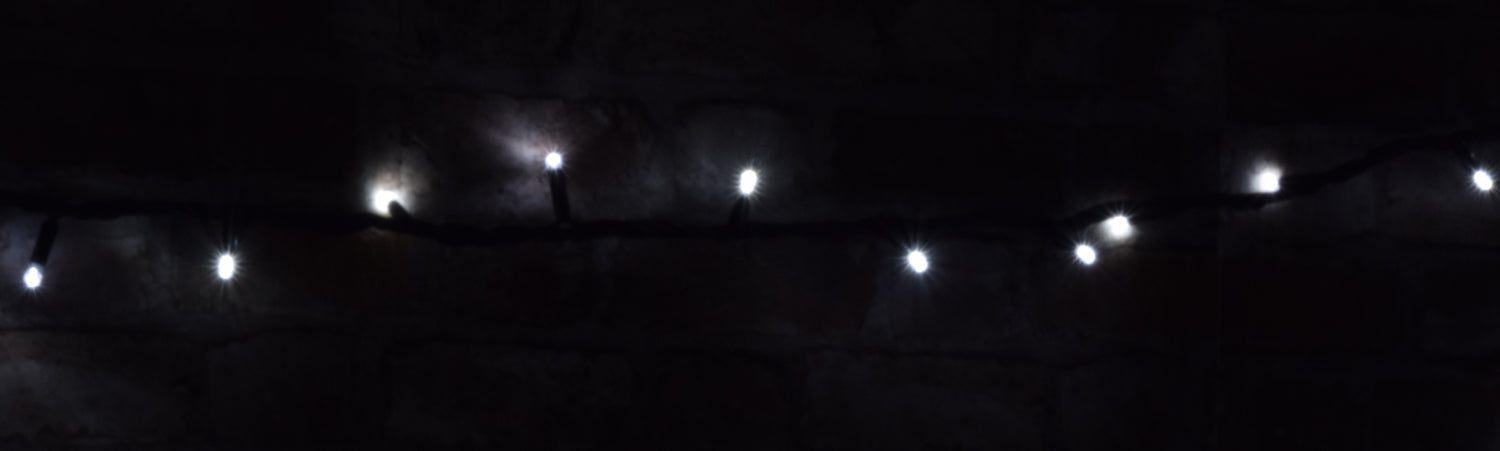 LYYT: 155.483UK, Heavy Duty LED String Lights, 90 LEDs, 11m, IP44 Rated, Black Cable