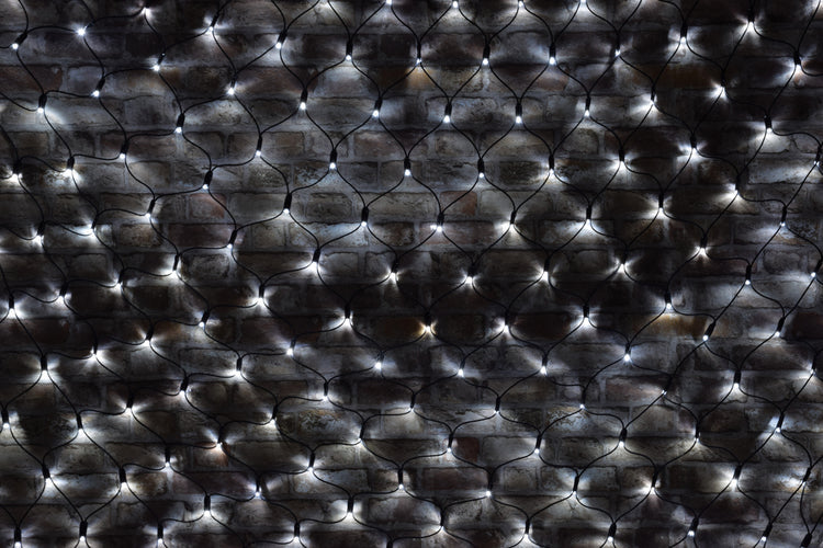 LYYT: 155.576UK, Outdoor LED Net Lights, Cool White, 240 LEDs, 5m, Heavy Duty UV Resistant Cable