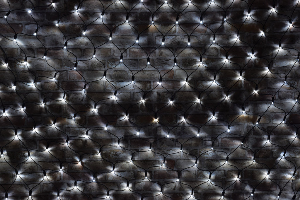 LYYT: 155.576UK, Outdoor LED Net Lights, Cool White, 240 LEDs, 5m, Heavy Duty UV Resistant Cable