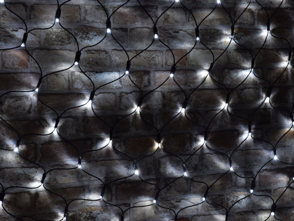 LYYT: 155.576UK, Outdoor LED Net Lights, Cool White, 240 LEDs, 5m, Heavy Duty UV Resistant Cable