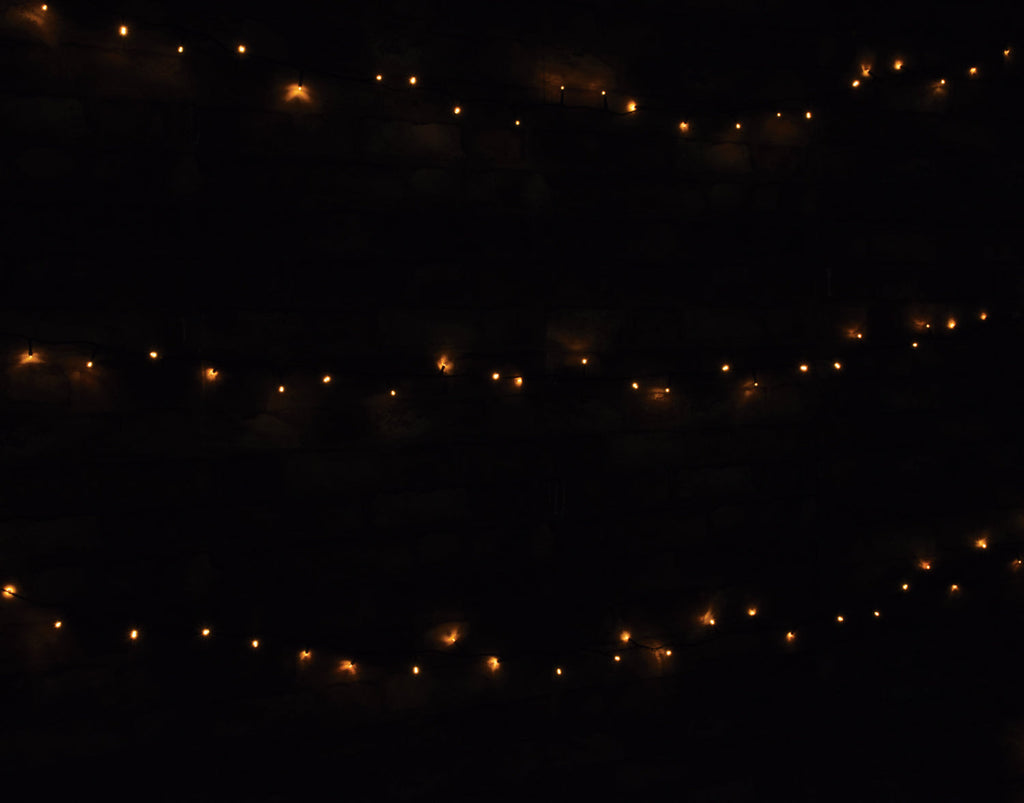 LYYT: 155.611UK, Outdoor LED String Lights, 120 Warm White LEDs, 9.5m, Battery Powered, IP44, Black Cable