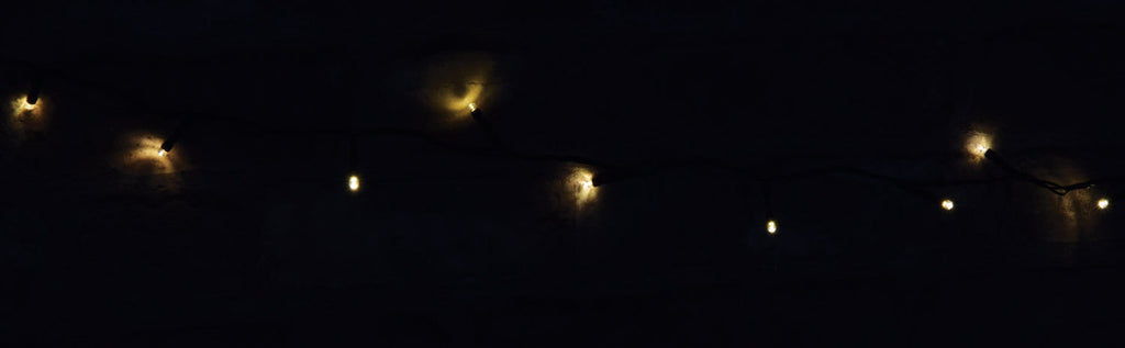 LYYT: 155.611UK, Outdoor LED String Lights, 120 Warm White LEDs, 9.5m, Battery Powered, IP44, Black Cable