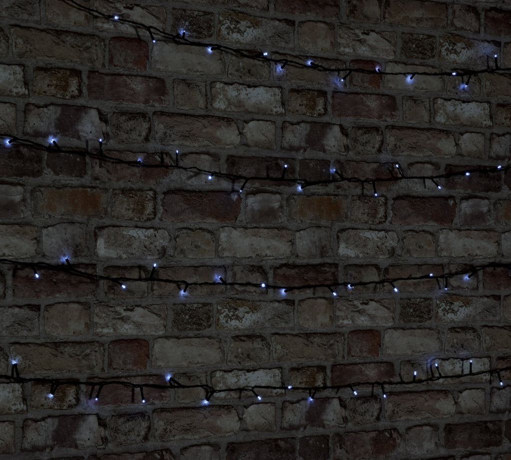 LYYT: 155.612UK, Outdoor LED String Lights, 120 Cool White LEDs, 9.5m, IP44, Battery Operated
