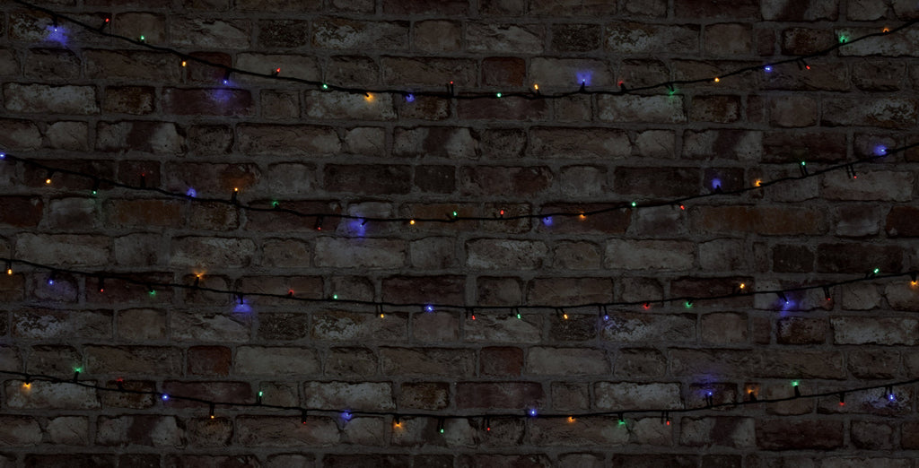 LYYT: 155.613UK, Outdoor LED Battery Operated String Lights, 120 LEDs, Multicolour, 9.5m, Timer, IP44