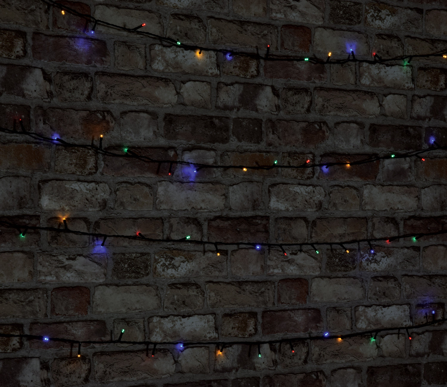 LYYT: 155.613UK, Outdoor LED Battery Operated String Lights, 120 LEDs, Multicolour, 9.5m, Timer, IP44