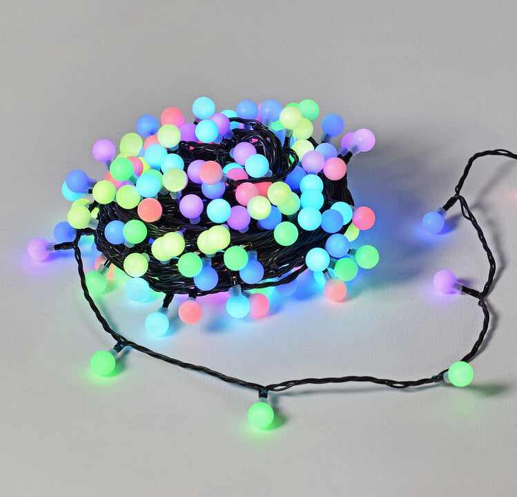 LYYT: 155.652UK, 20m Multicolour Berry Lights, Remote Controlled, IP44 Rated, 200 LEDs