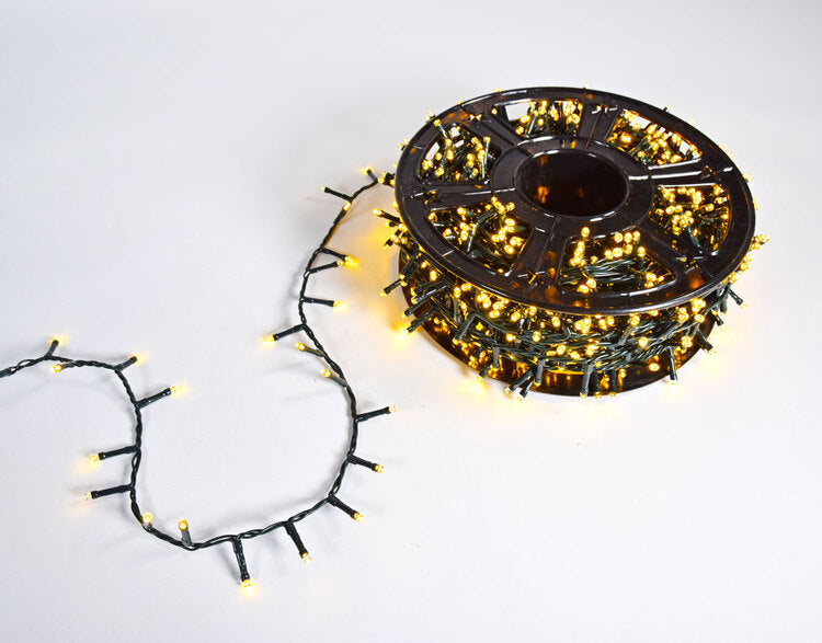 LYYT: 155.655UK, 45m 1500LED String Light Reel, Warm White, IP44, Remote Control